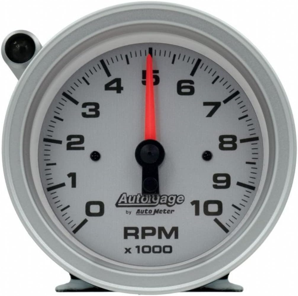 3 3/4in Tachometer 10K RPM Silver Dial Black Case S940616