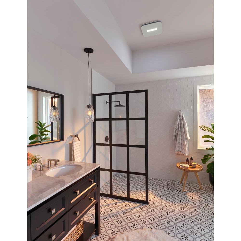 80 CFM Bathroom Exhaust Fan with LED Clean Cover E995335