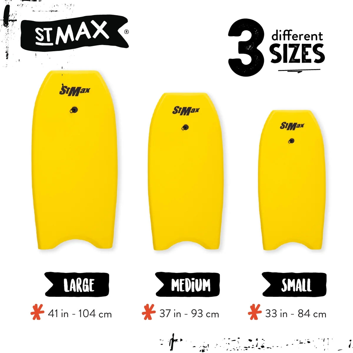 Yellow 34 Inch EPS Core Bodyboard with Wrist Leash I5857