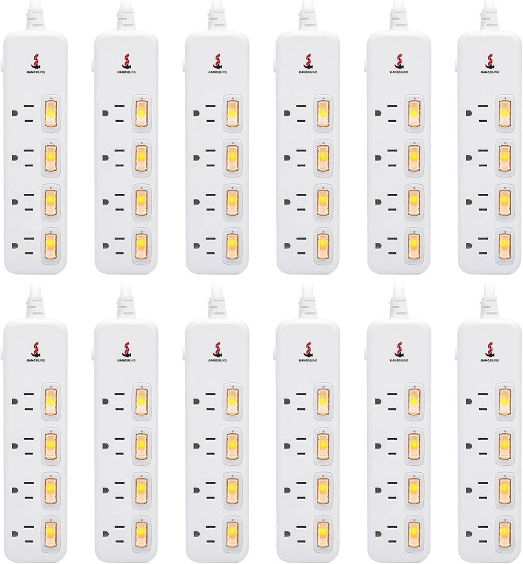4 Outlets Surge Protector Power Strip 6 ft Cord T28794