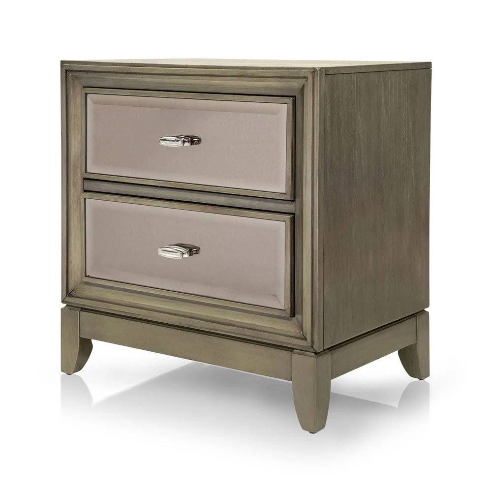 Silver-Tinted Nightstand O3360