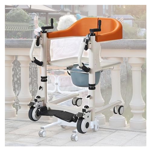 Portable Bath Lift Chair with 180° Split Seat and Wheels H22291