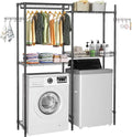 Black 4 Tier Clothes Drying Rack with Adjustable Shelves E32447