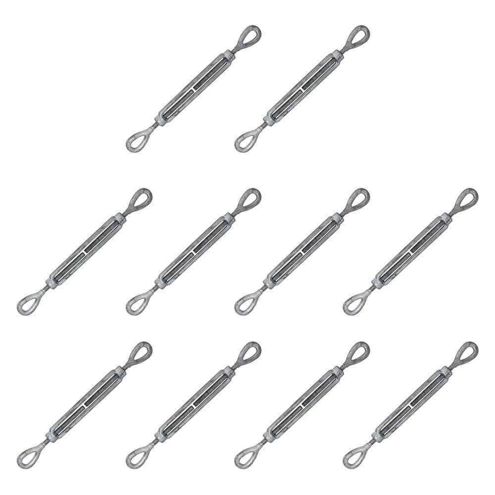 Galvanized Turnbuckle Eye & Eye 1/4 x 4 10 Pack Q901