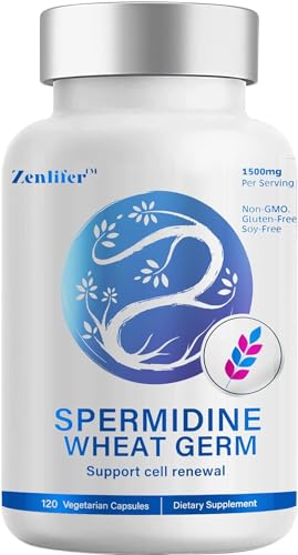 120 Capsules Spermidine Wheat Germ 1500mg Zinc Supplement V186