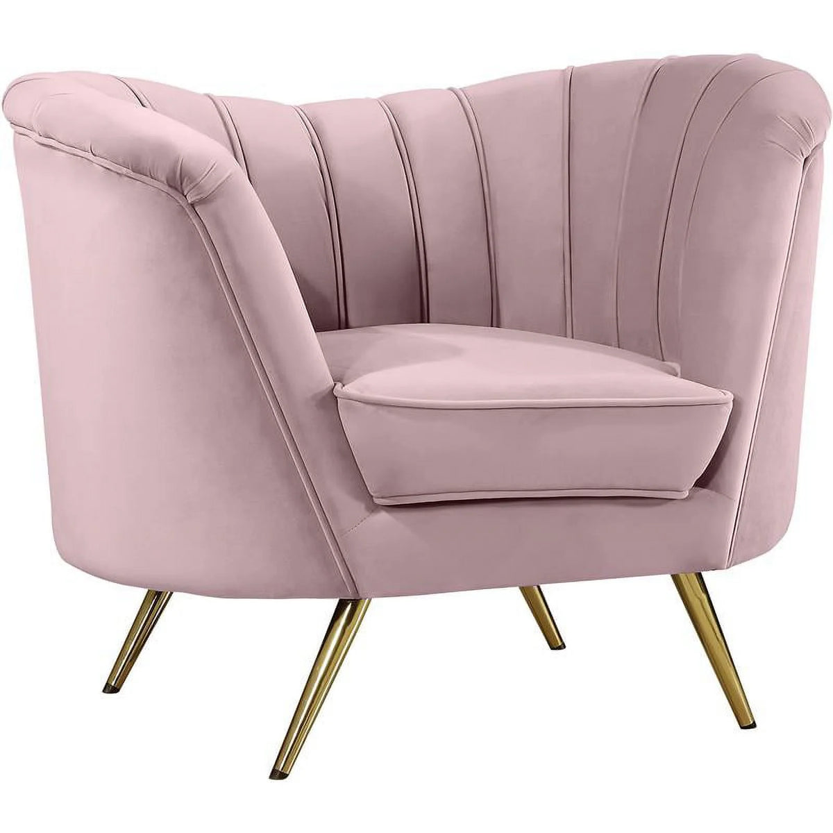 3-Piece Set with Accent Chair Loveseat and Sofa in Pink and Gold Q8132