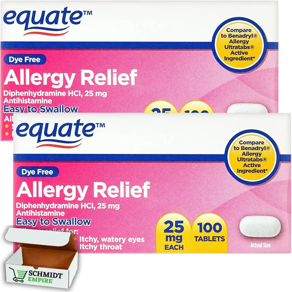 Dye-Free Allergy Relief 25 mg Tablets Pack of 2 P737210