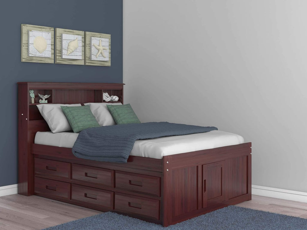 Merlot Full Bed with 6 Drawers R84273