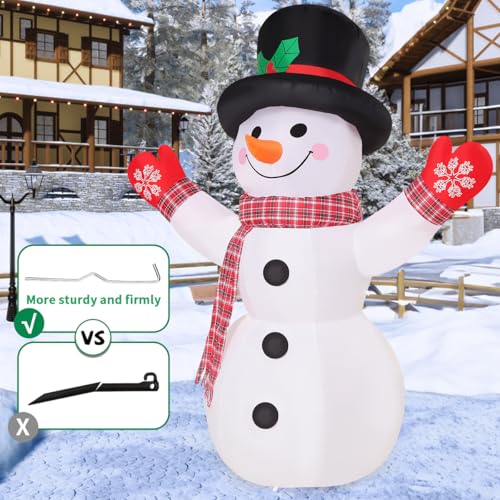 8 FT Inflatable Snowman with Built-in LEDs P55797