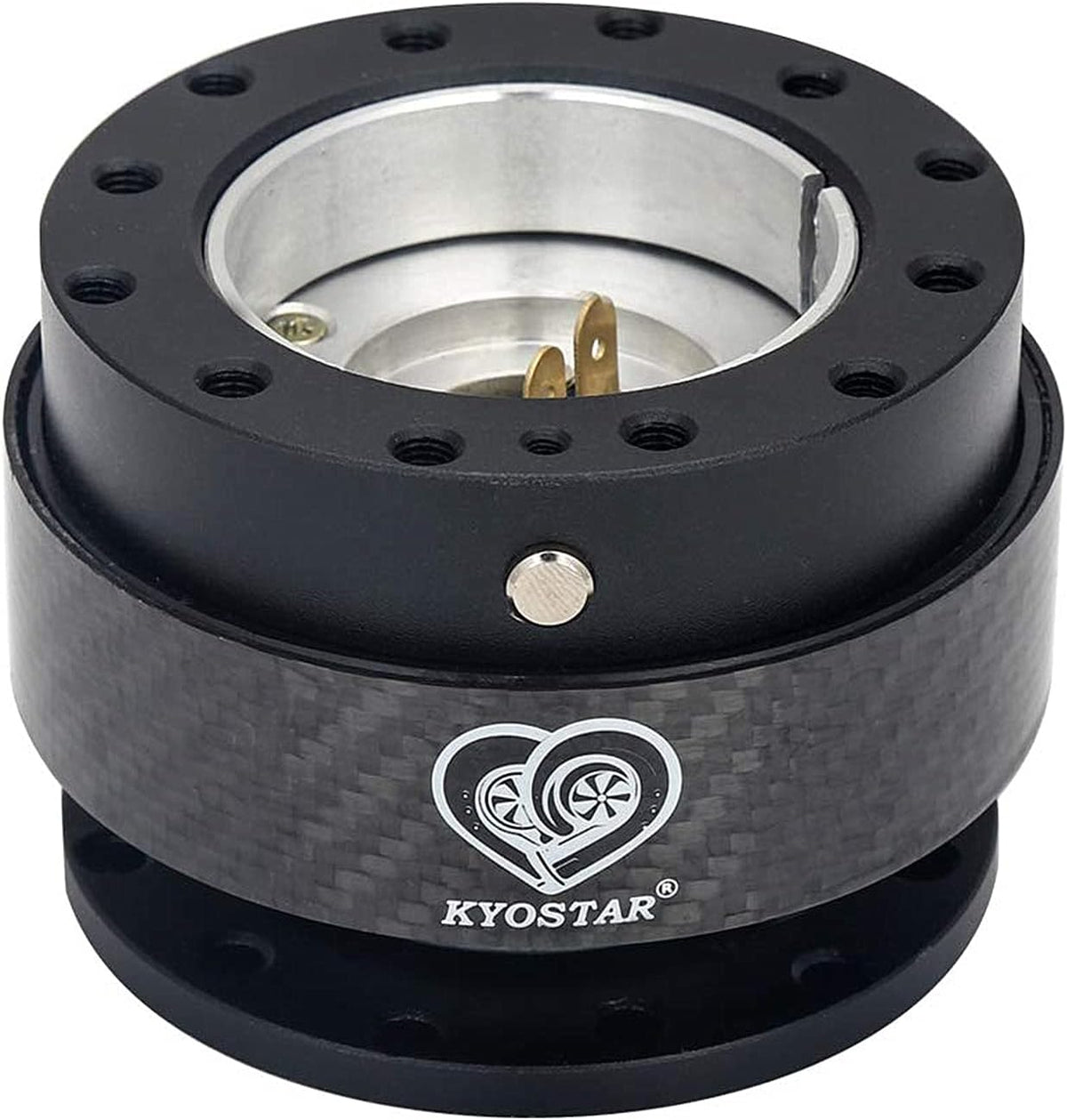 100% Real Carbon Fiber Steering Wheel Quick Release Hub Adapter Kit Black V47258