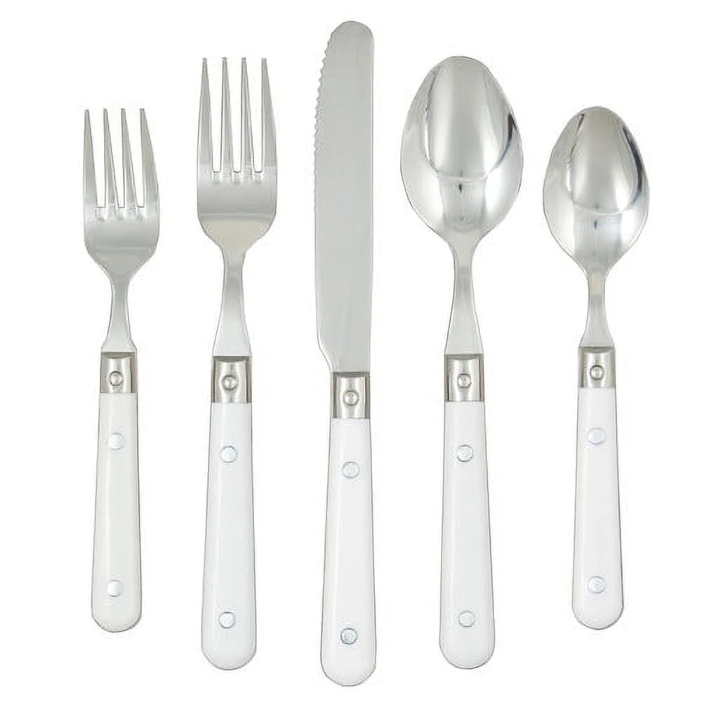 20-Piece Stainless Steel Flatware Set, Black, Service for 4 I1819