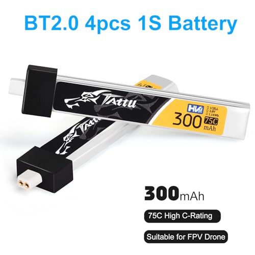 300mAh 1S 3.8V 75C FPV Lipo Battery with BT2.0 Plug E813