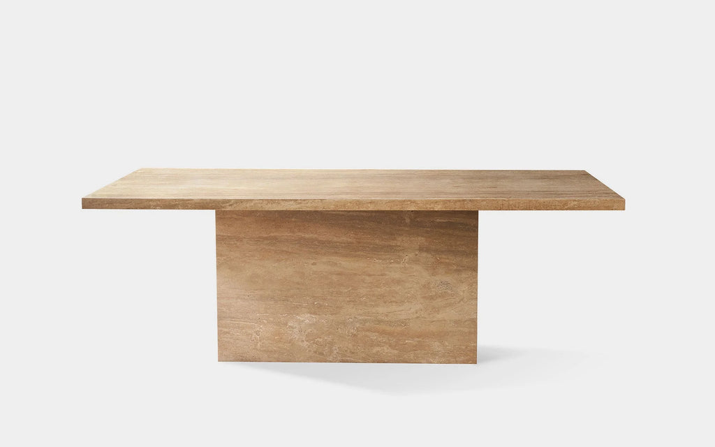 Light Brown Travertine Dining Table J226265