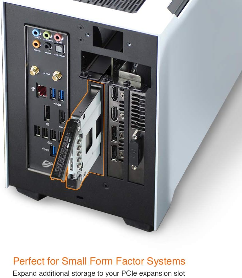 2.5" SATA SSD/HDD to PCIe 2.0 x1 Hot-Swap Mobile Rack for PCIe Expansion Slots, Pack of 2 A3066