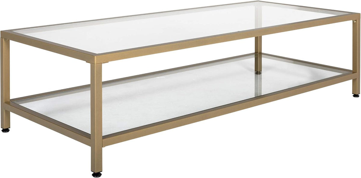 Pewter End Table with Clear Glass U774555