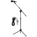 Microphone Tripod Stand with Extending Boom Microphone Cable Package O858