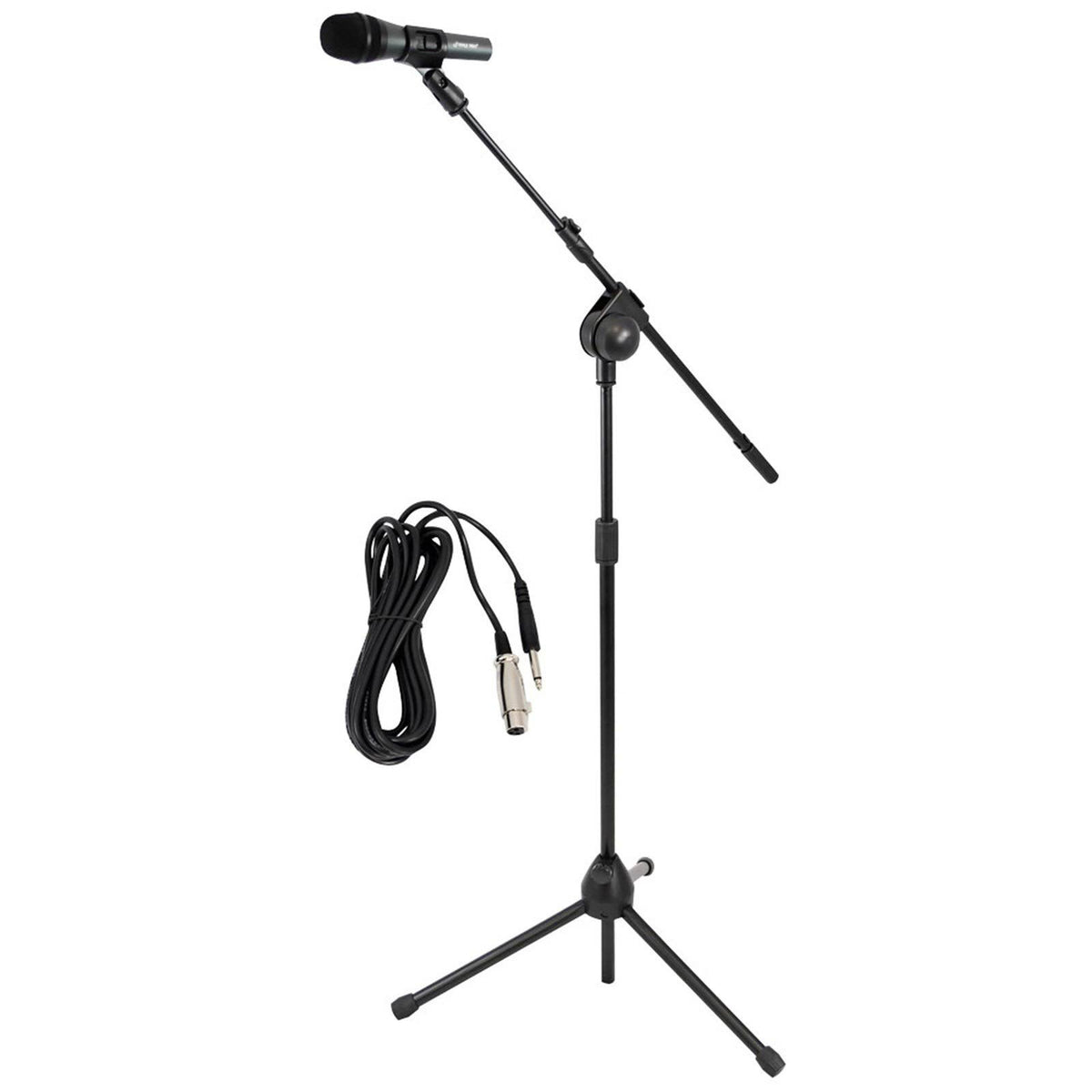 Microphone Tripod Stand with Extending Boom Microphone Cable Package O858