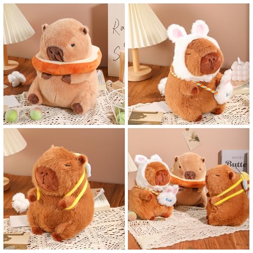 Capybara Plush with 10 Pcs Clothes & Accessories N399