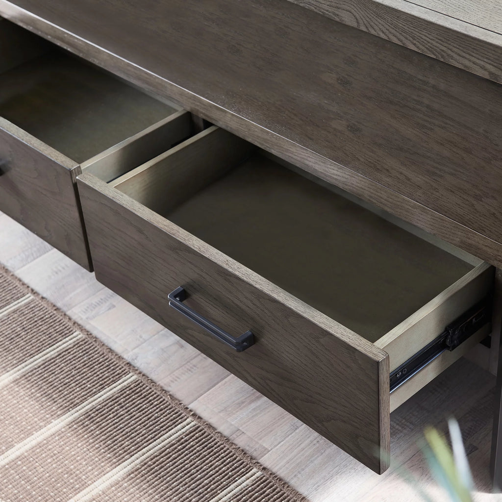 Mixed Metal and Wood Corner TV Stand I49765
