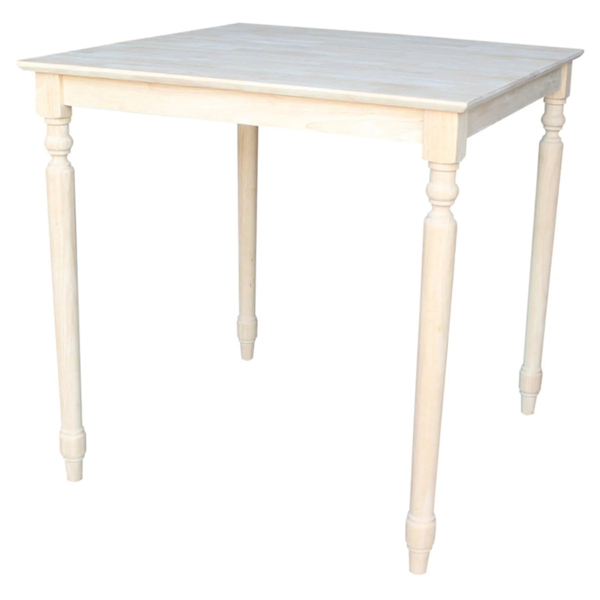 Solid Wood Top Table with Turned Legs B72201
