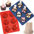 2pcs Silicone Hot Chocolate Spoon Molds with 30 Wooden Spoons N88975