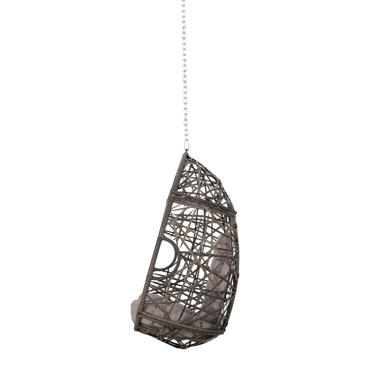 Gray Wicker Hanging Chair Q2539