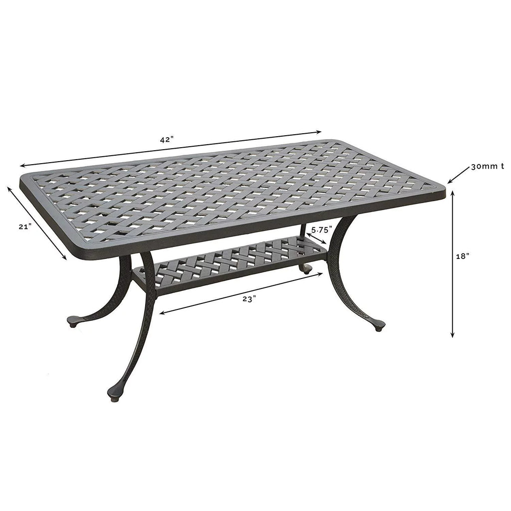 Black Rectangular Coffee Table T308