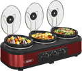Triple Slow Cookers, 3x1.5 Qt, Stainless Copper A7465