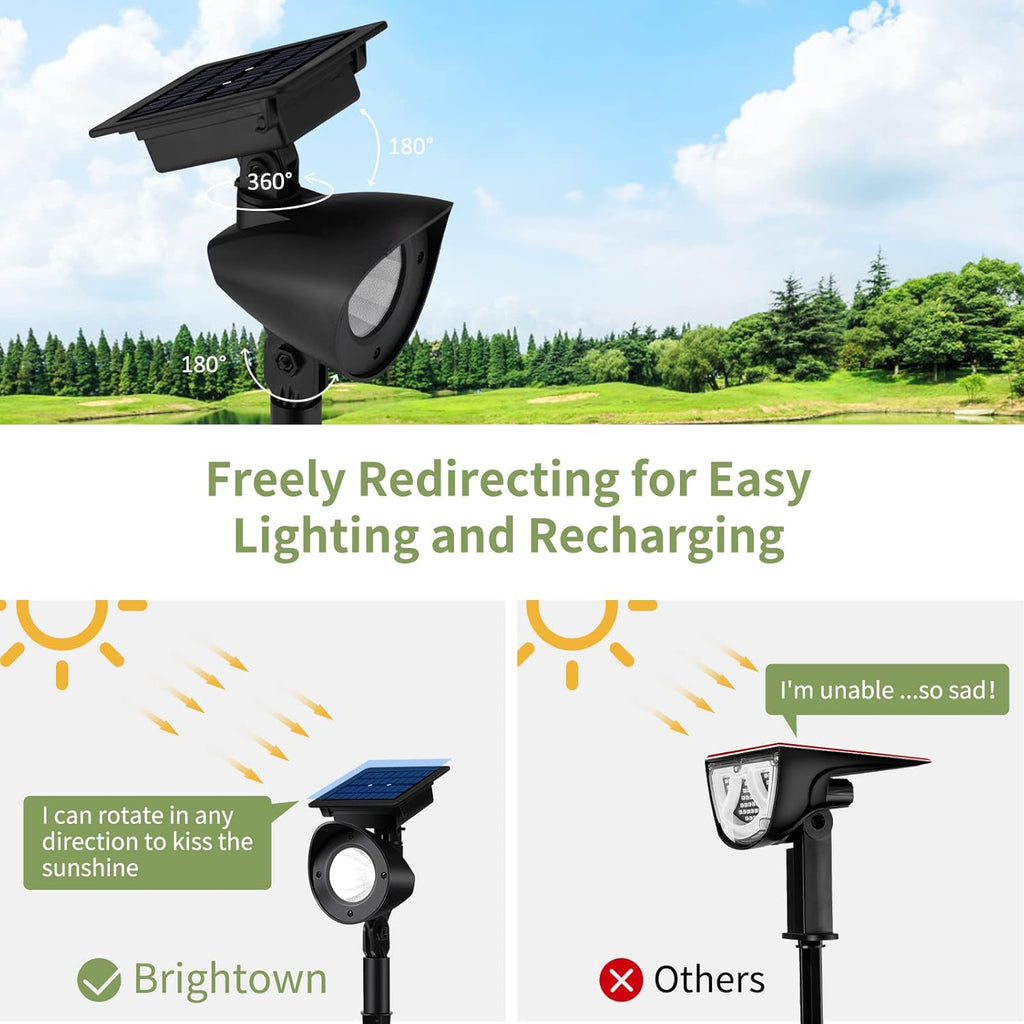Waterproof 360° Adjustable Solar Spot Lights 4 Pack Warm White F8908