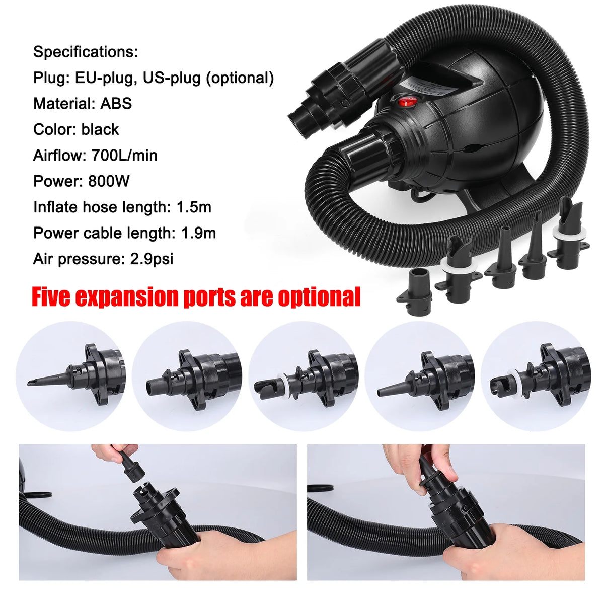 800W Portable Air Pump Inflator H272230