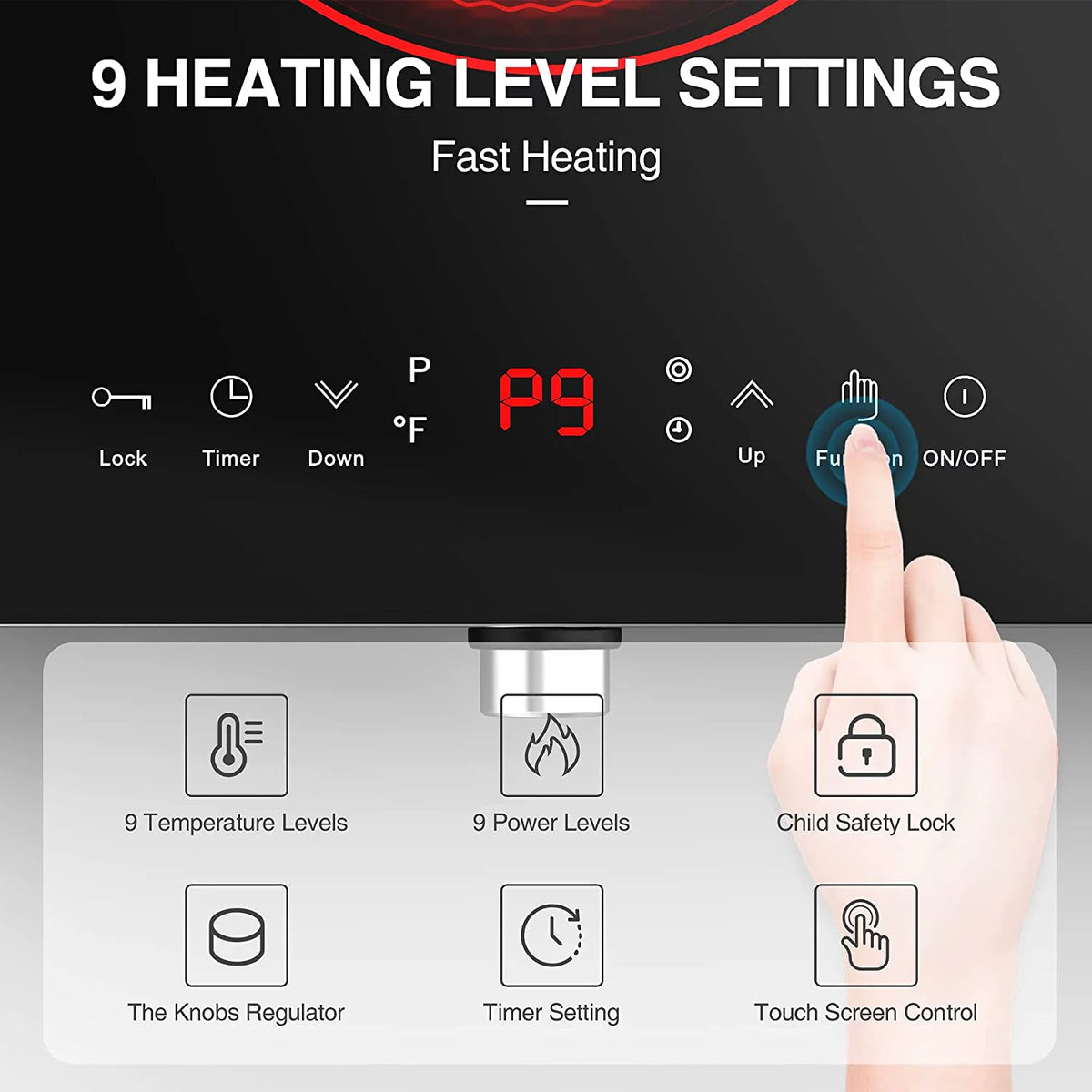 2 Burners 2400W Portable Electric Cooktop I8853