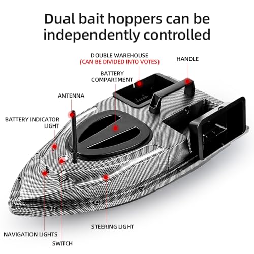 500M Auto Driving Return GPS Dual Motor Fish Finder RC Bait Boat Y4307