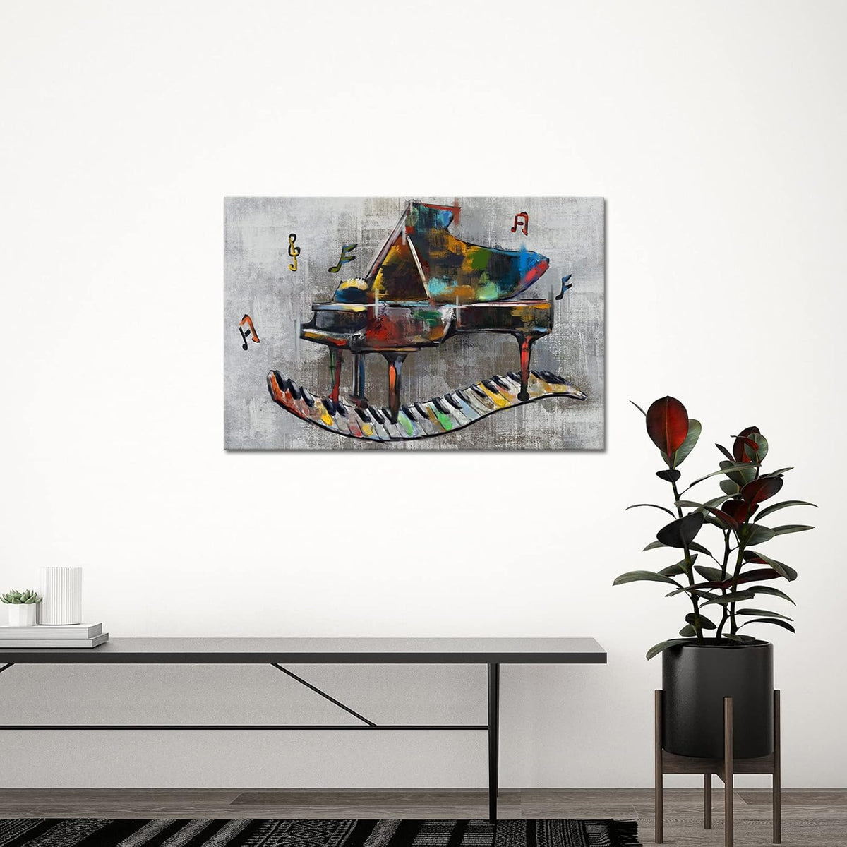 Vintage Music Canvas Wall Art Abstract Piano Music Notes 24x36inch O138
