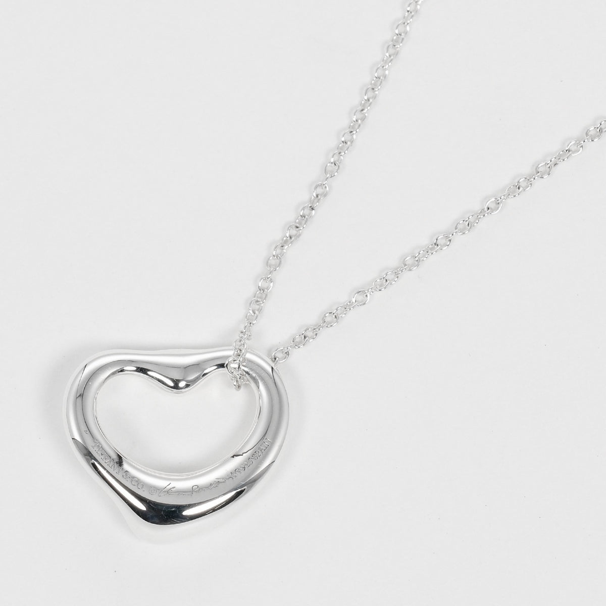 Open Heart Necklace 925 Silver Pink Sapphire W636