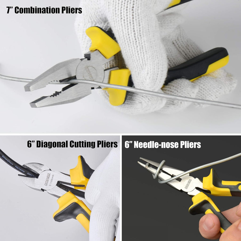 62PCS Tool Set with Wrench Pliers Screwdriver K13426