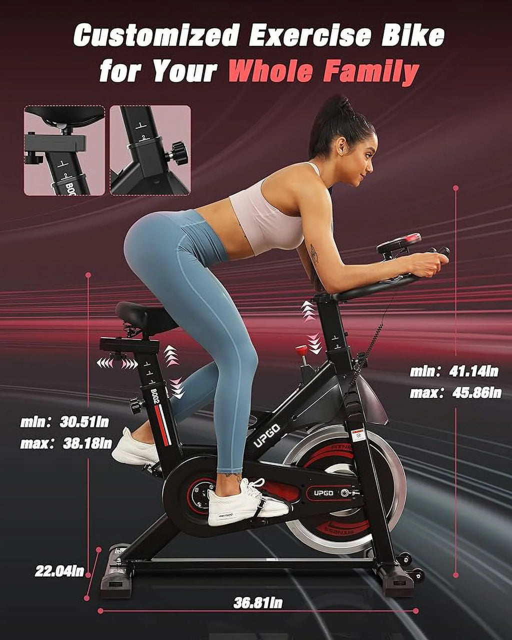 Indoor Cycling Bike with Ipad Mount A224