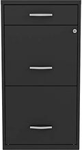 Black 3 Drawer Metal File Cabinet M962293
