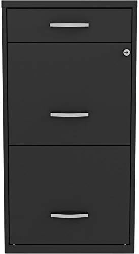 Black 3 Drawer Metal File Cabinet M962293