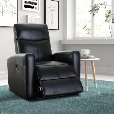 Genuine Leather Power Home Theater Recliner with Massager W46903