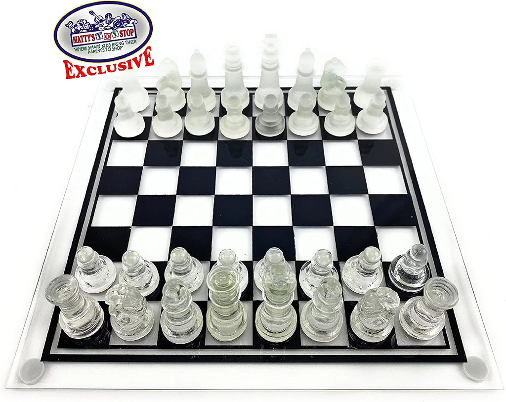 Small Glass Chess Set O715159