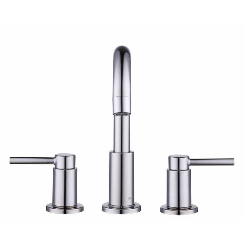 8 in. Widespread Double-Handle High-Arc Bathroom Faucet in Polished Nickel P788