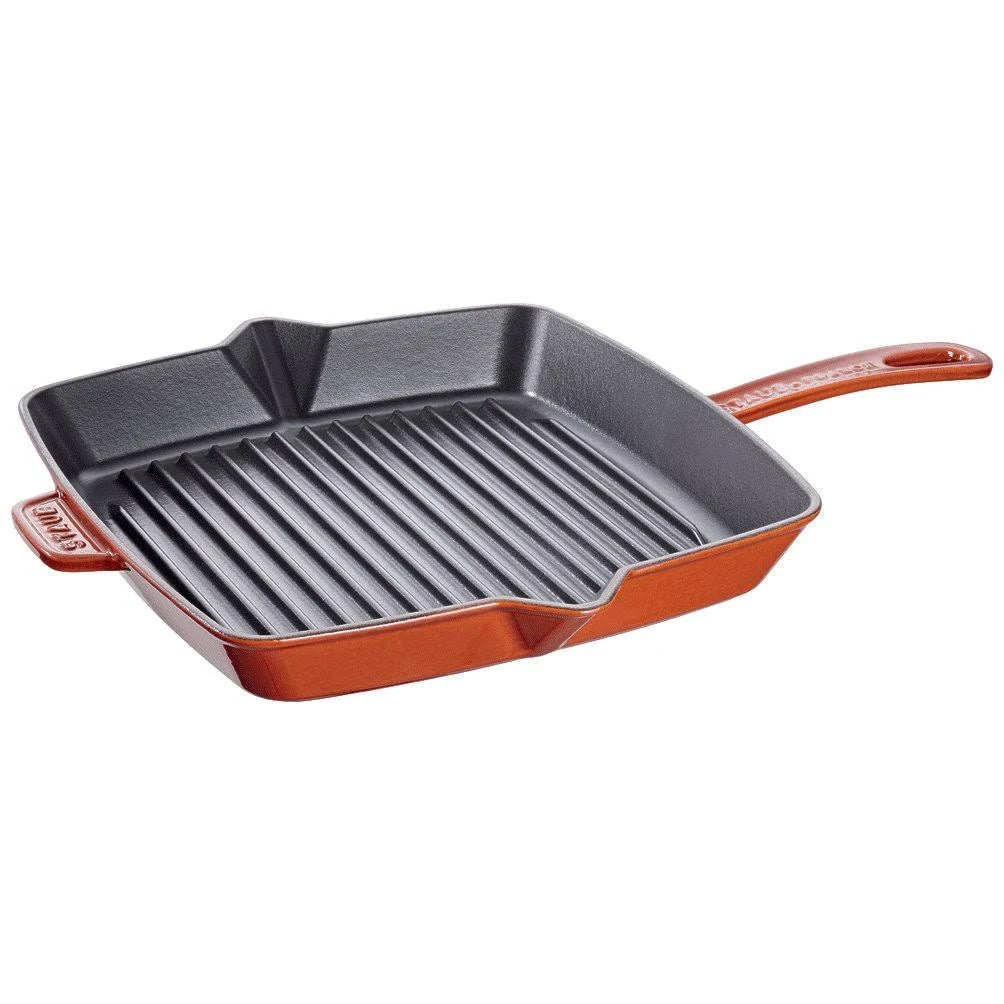 Cast Iron Square Grill Pan, 12-in, Dark Blue W590237