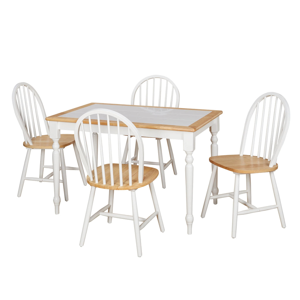 White Natural Tile Top Table D142443