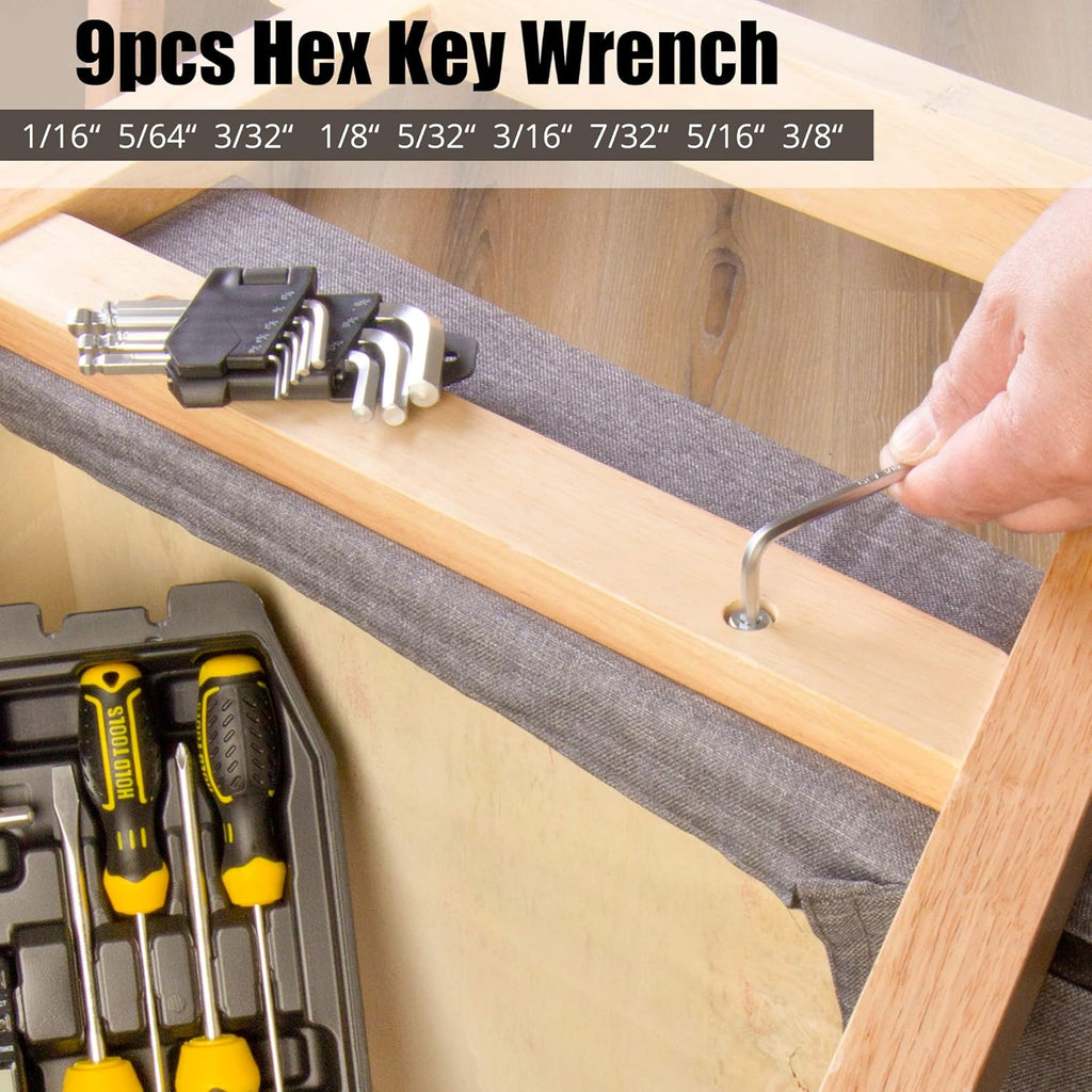 62PCS Tool Set with Wrench Pliers Screwdriver K13426