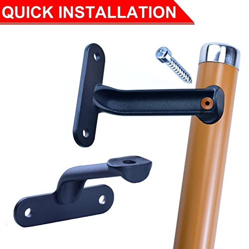 6.5Ft Wooden Non-Slip Wall Mounted Handrail U963102