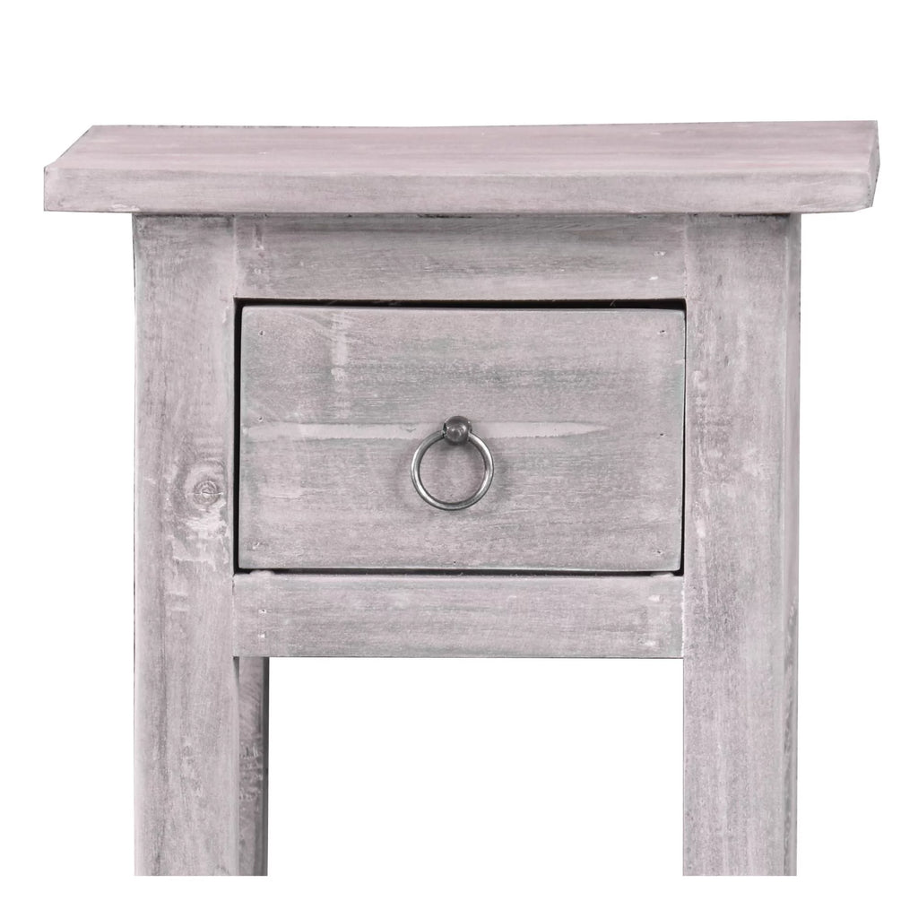 Gray Solid Distressed Narrow Side Table Q316736