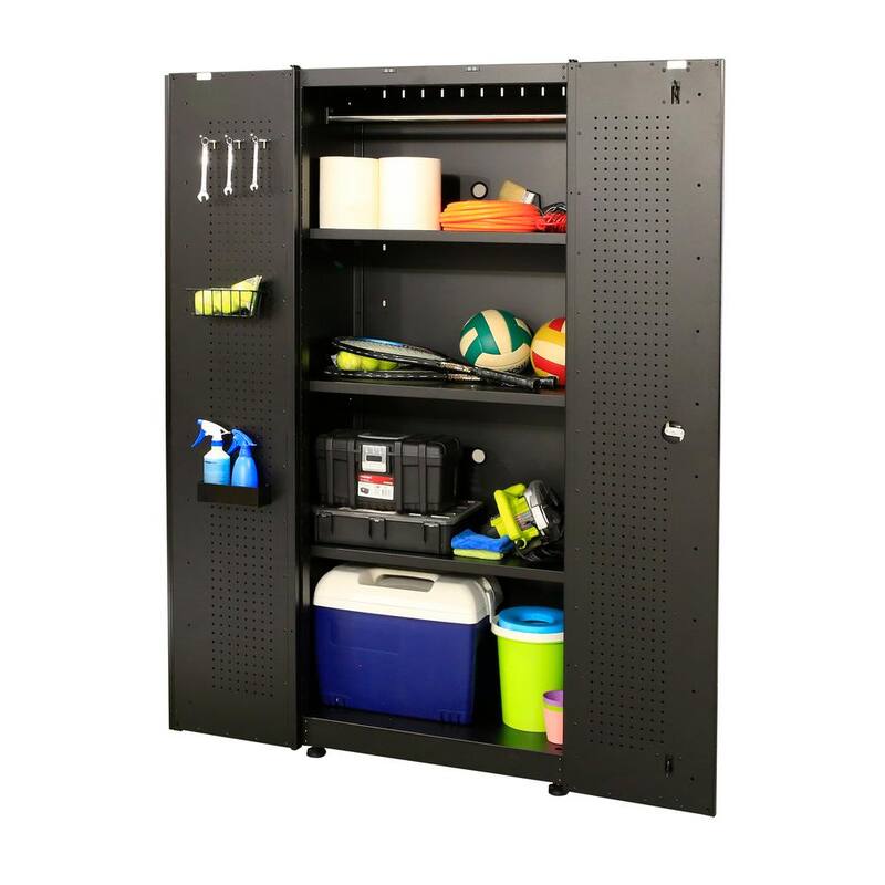 6-Piece Welded Steel Garage Storage System in Black Y817101