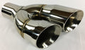 2.25" Inlet 3.00" Outlet 9.50" Long Dual Double Wall Slant Angle Stainless Exhaust Tip Pack of 2 B85128
