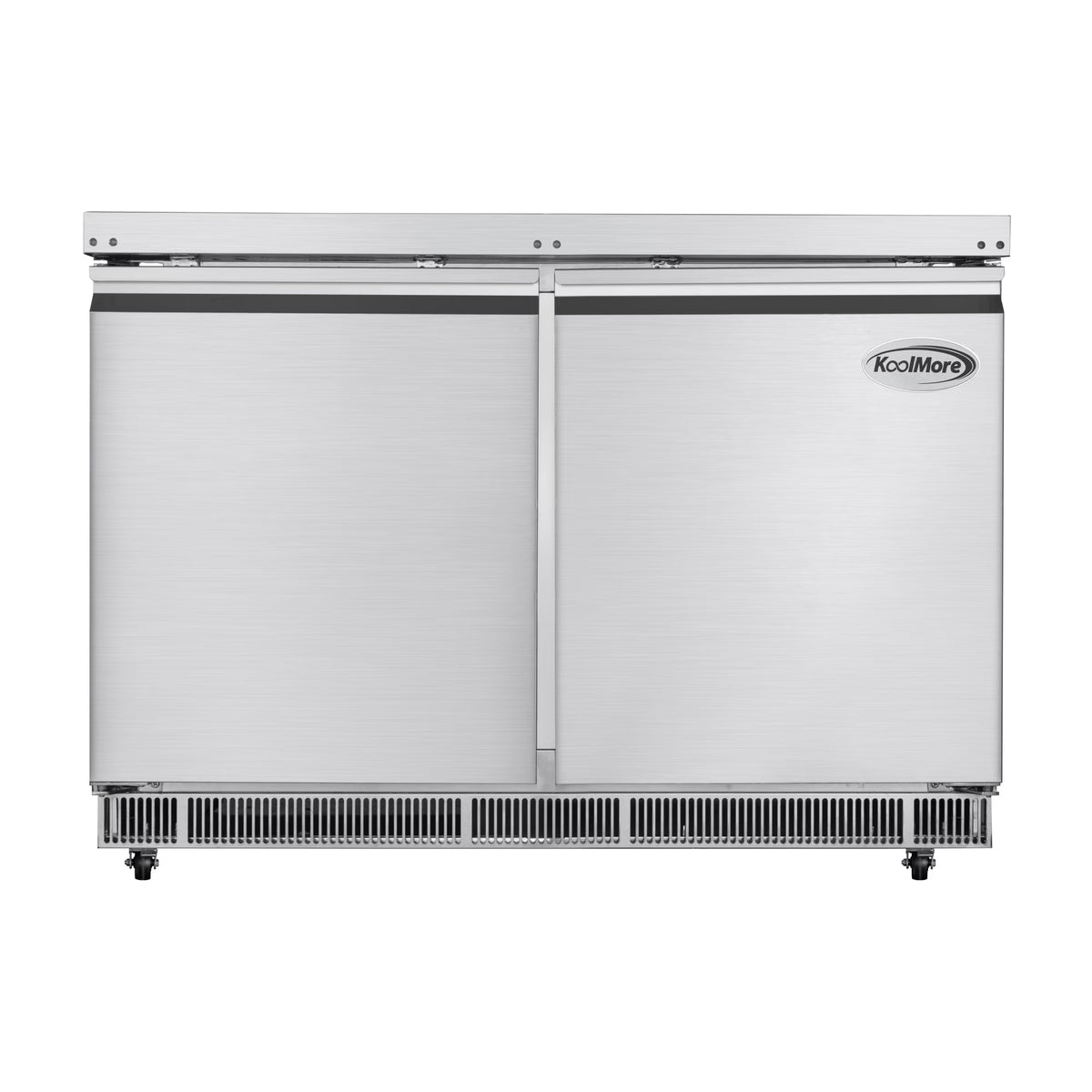 48 in. Commercial Refrigerated Prep Station Cold Table with 9 Pan Storage and Two Adjustable Shelves N6453