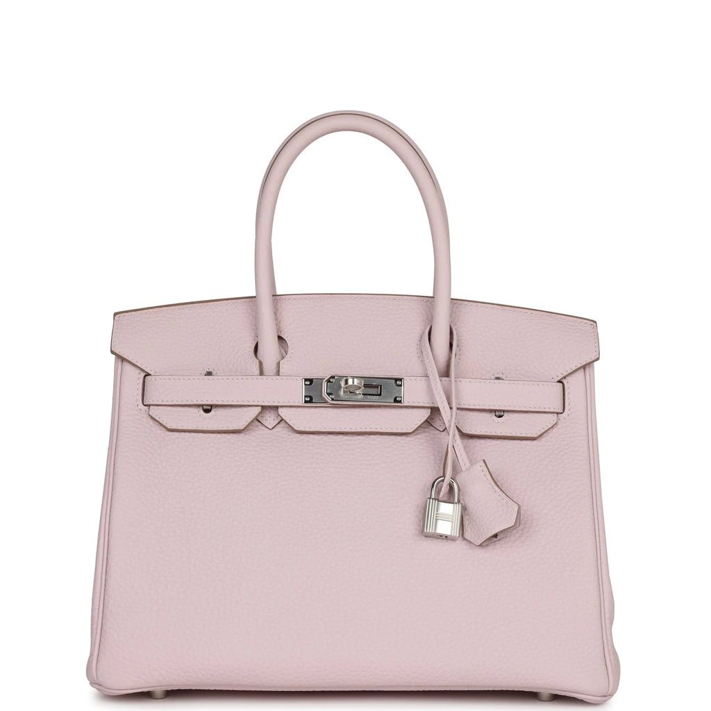 Mauve Pale Clemence Palladium Hardware Bag S19862